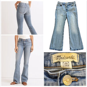 Women's Madewell Skinny Flare Jeans Size 32 Blue Denim Light Wash